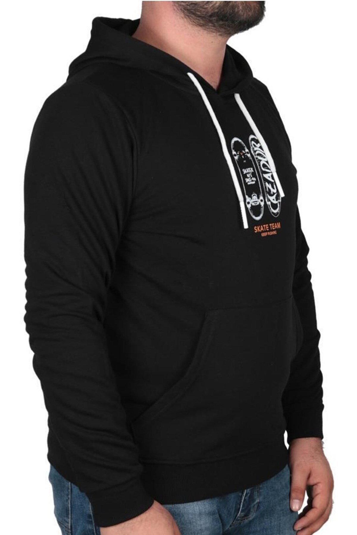 Cazador Kapüşonlu Erkek Sweatshirt CAZ 5077 Siyah