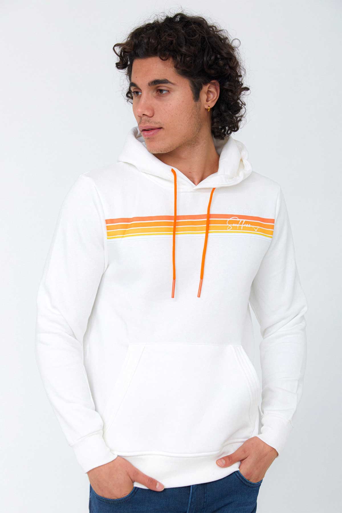 Cazador Kapüşonlu Erkek Sweatshirt CAZ 5088 Bej