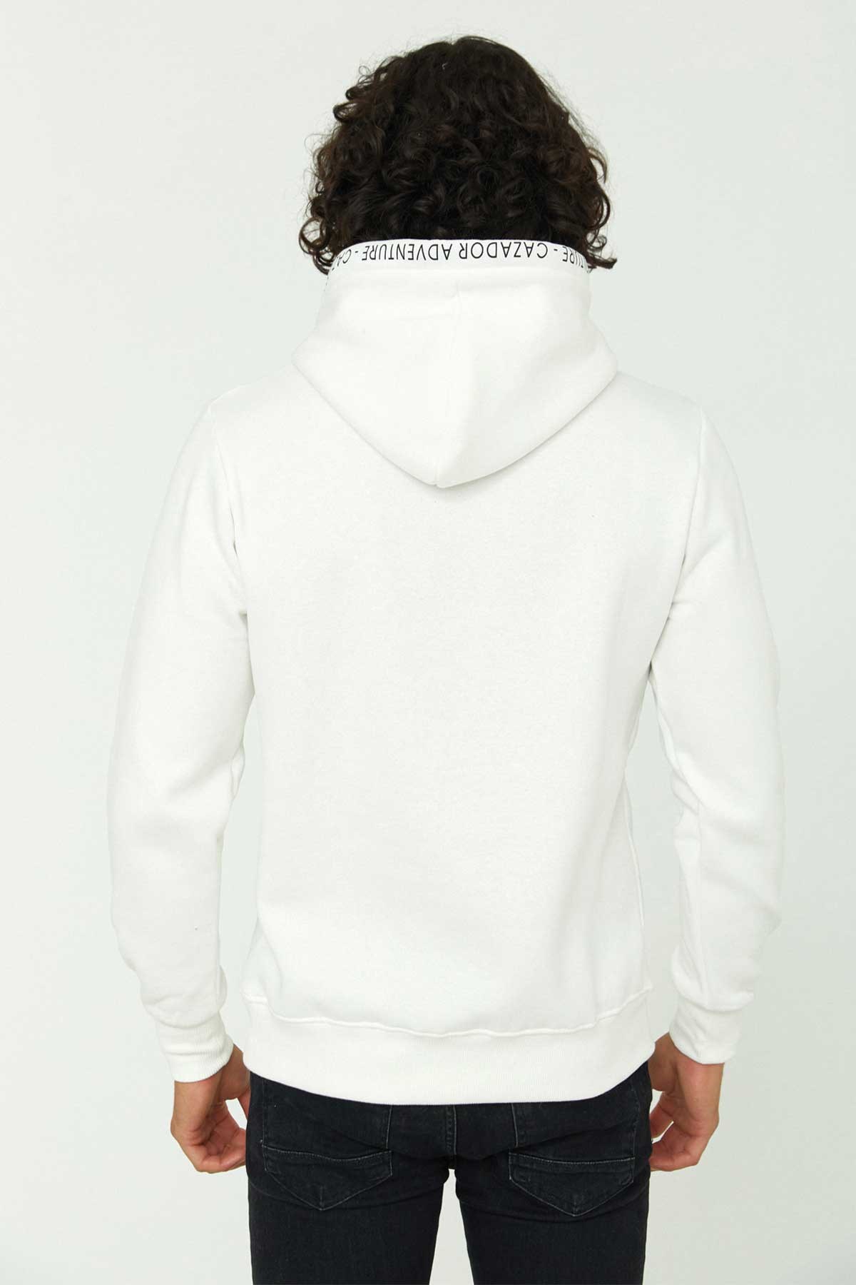 Cazador Kapüşonlu Erkek Sweatshirt CAZ 5117 Bej