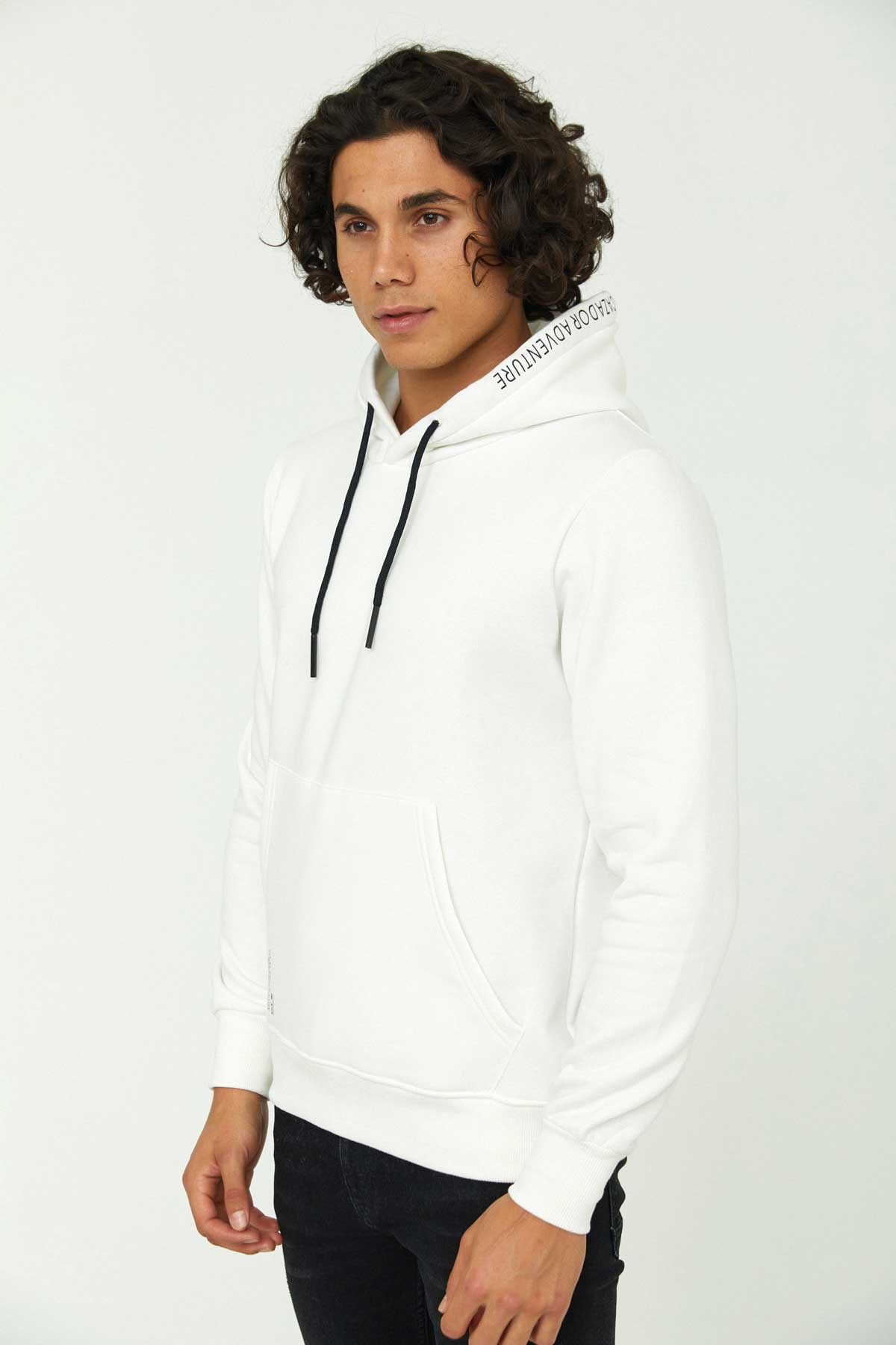 Cazador Kapüşonlu Erkek Sweatshirt CAZ 5117 Bej