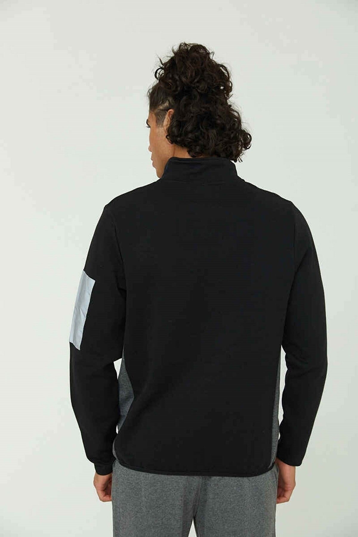 Cazador interlok Erkek Sweatshirt CAZ 5121 Siyah