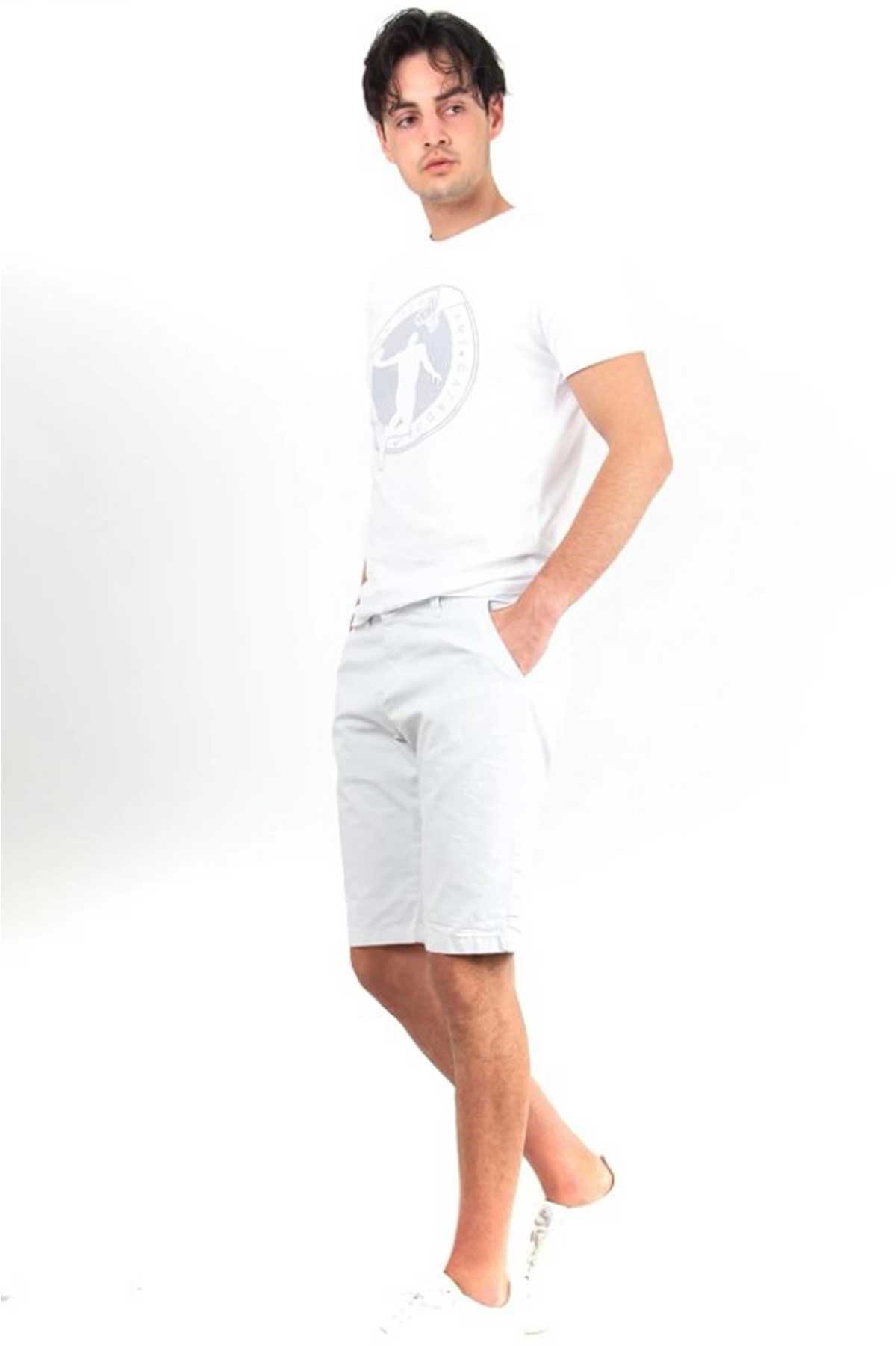 Cazador Erkek Desenli Bermuda 6006 Beyaz