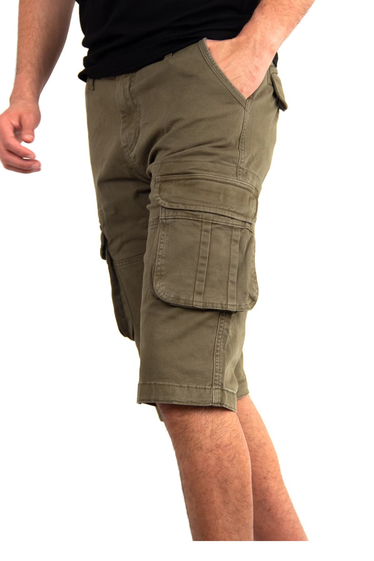 Cazador Erkek Kargo  Bermuda Şort 6077 Haki