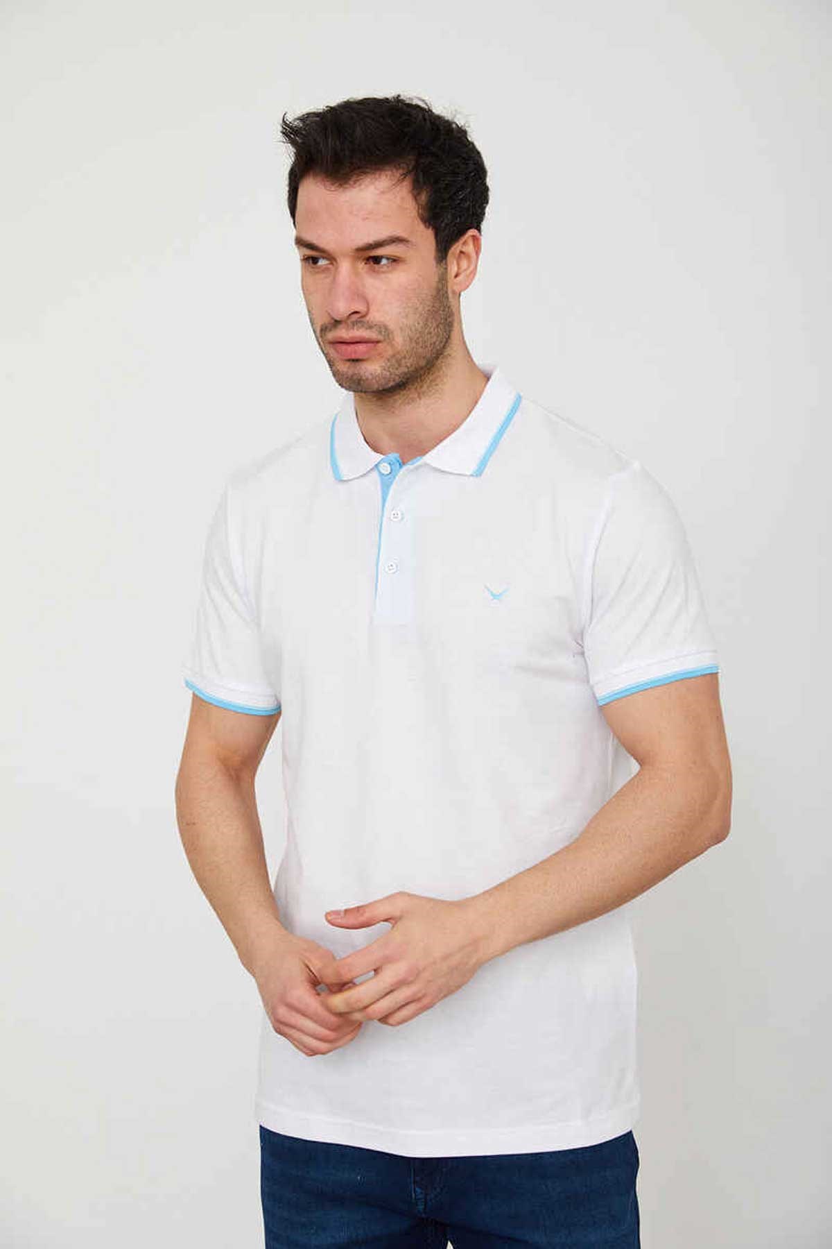 Cazador Basic Erkek Tişört 4036 Beyaz