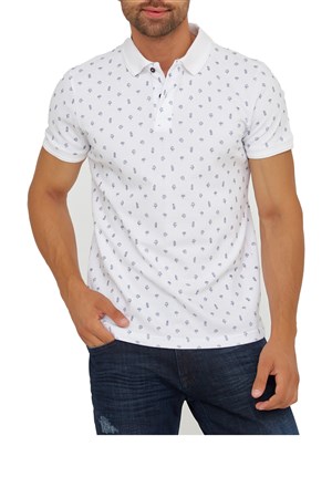 Cazador Polo Yaka Erkek Tişört 4050 Beyaz