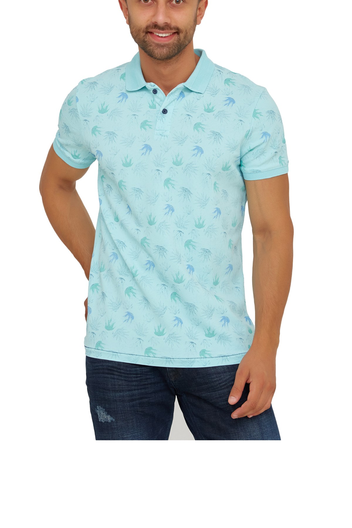 Cazador Polo Yaka Erkek Tişört 4074 Turkuaz