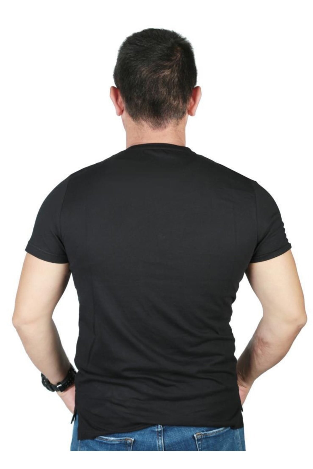 Cazador Bis Yaka Erkek Tişört 4185 Siyah