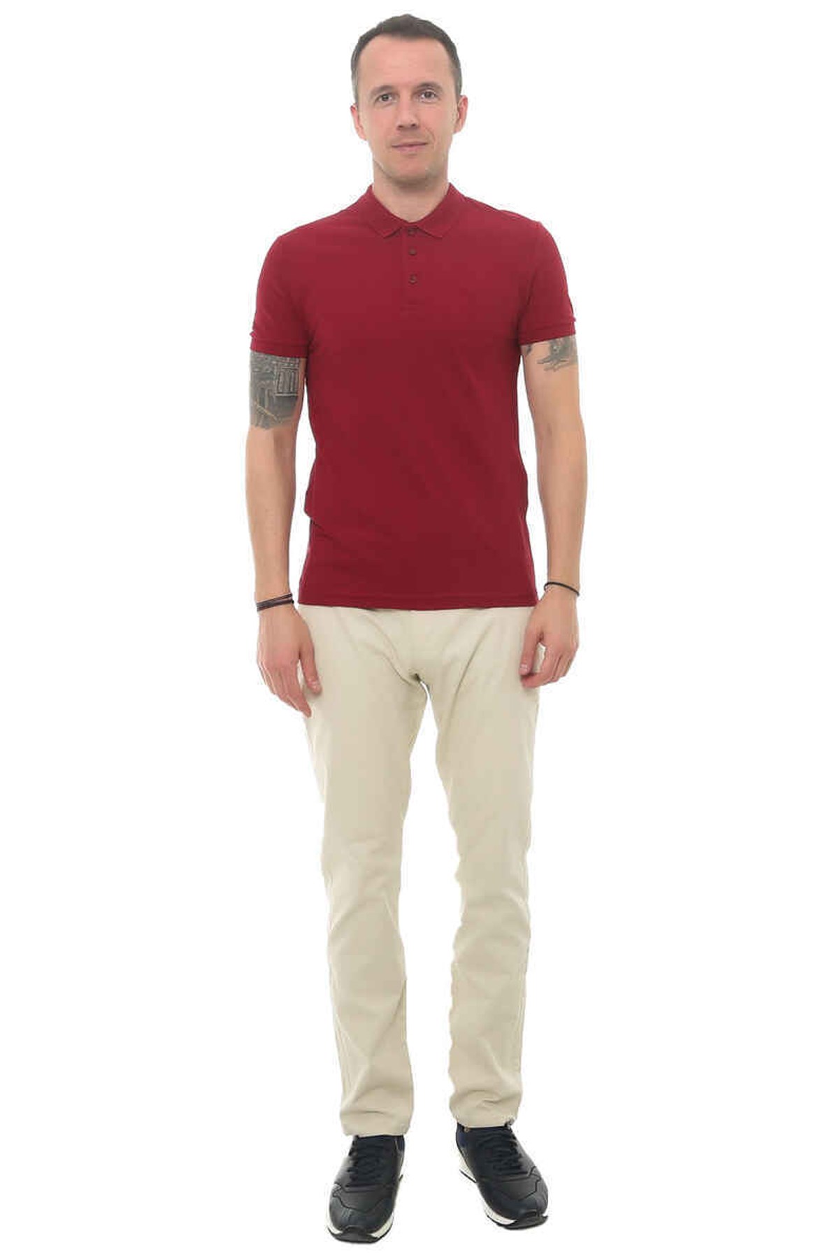 Cazador Polo Yaka Erkek Tişört 4613 Bordo