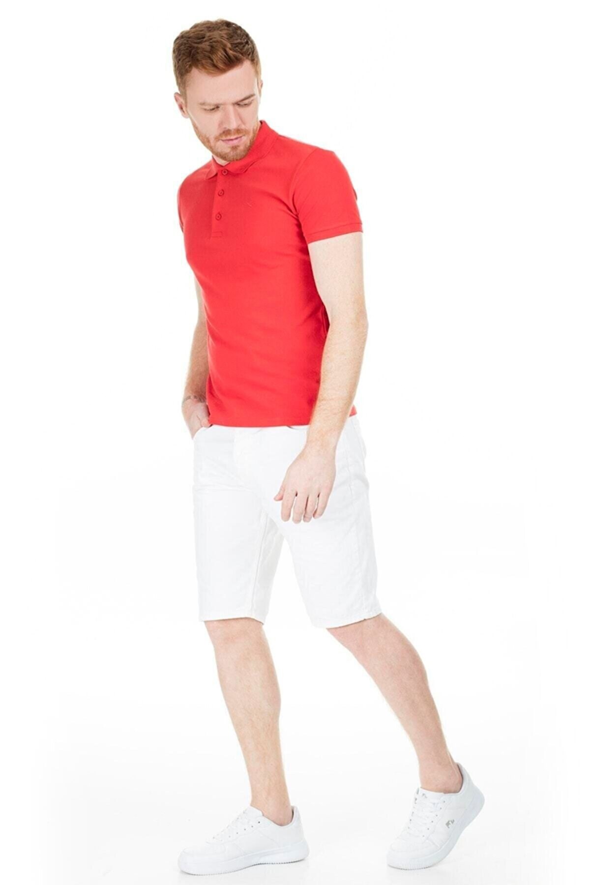 Cazador Polo Yaka Erkek Tişört 4613 Kırmızı