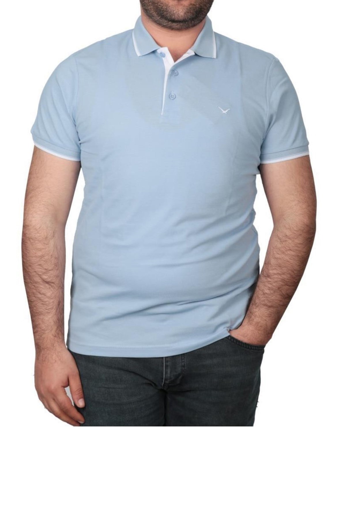 Cazador Polo Yaka Erkek Tişört 4614 Açık Mavi