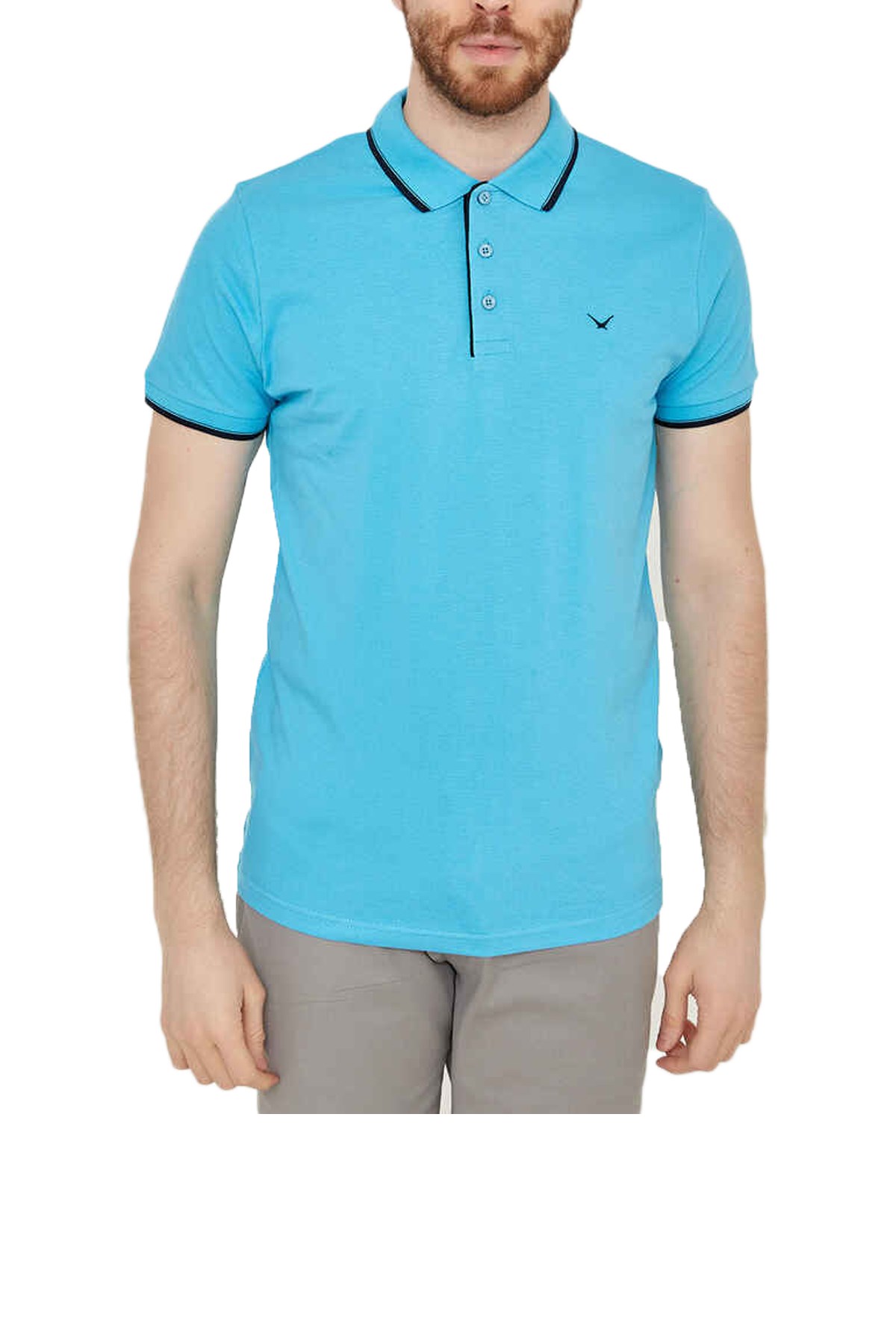Cazador Polo Yaka Erkek Tişört 4614 Mavi