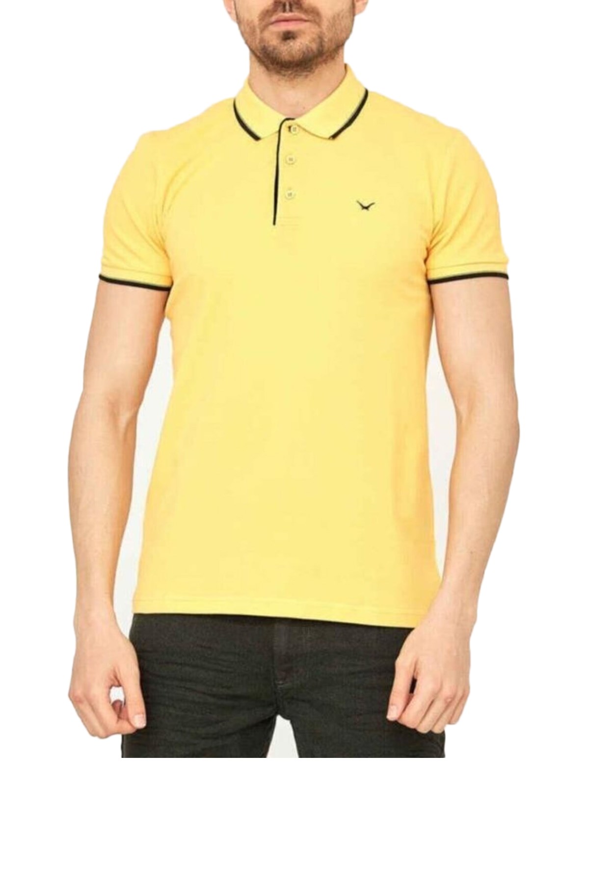 Cazador Polo Yaka Erkek Tişört 4614 Sarı