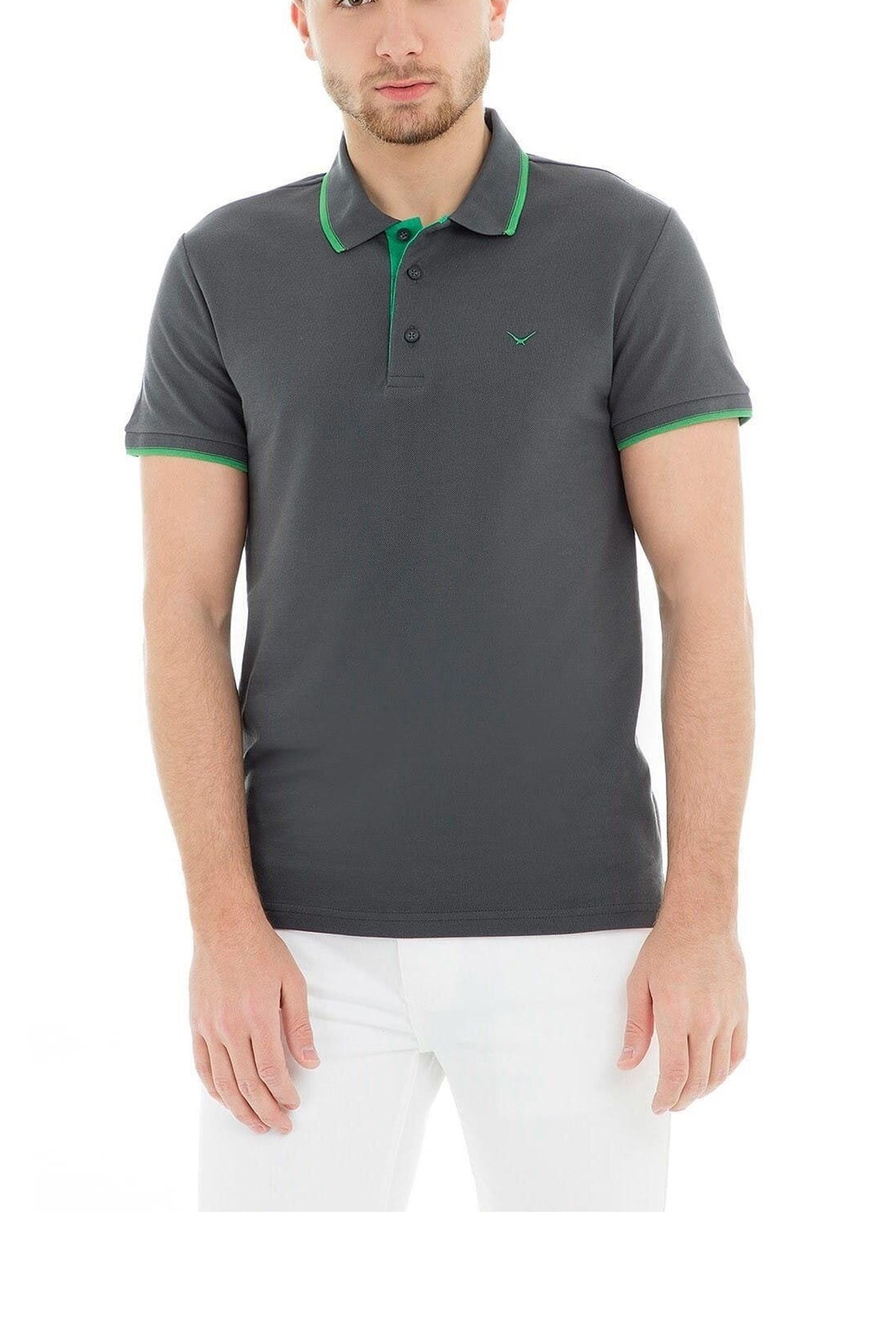 Cazador Polo Yaka Erkek Tişört 4614 Füme
