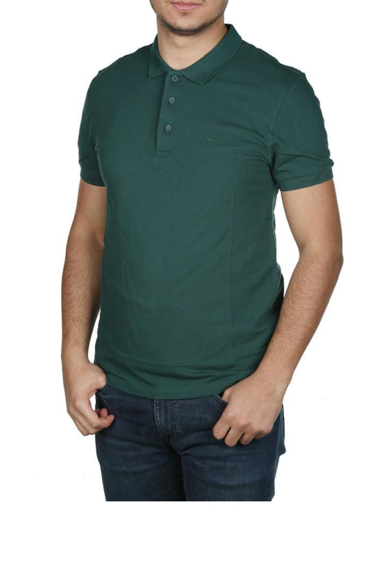 Cazador Btl Polo Yaka Erkek Tişört 4613 Yeşil