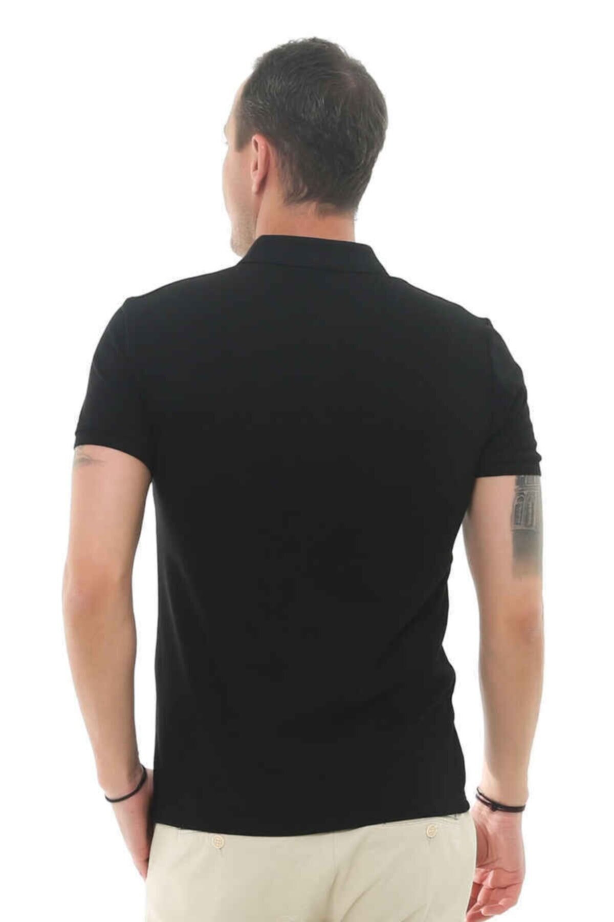 Cazador Btl Polo Yaka Erkek Tişört 4613 Siyah