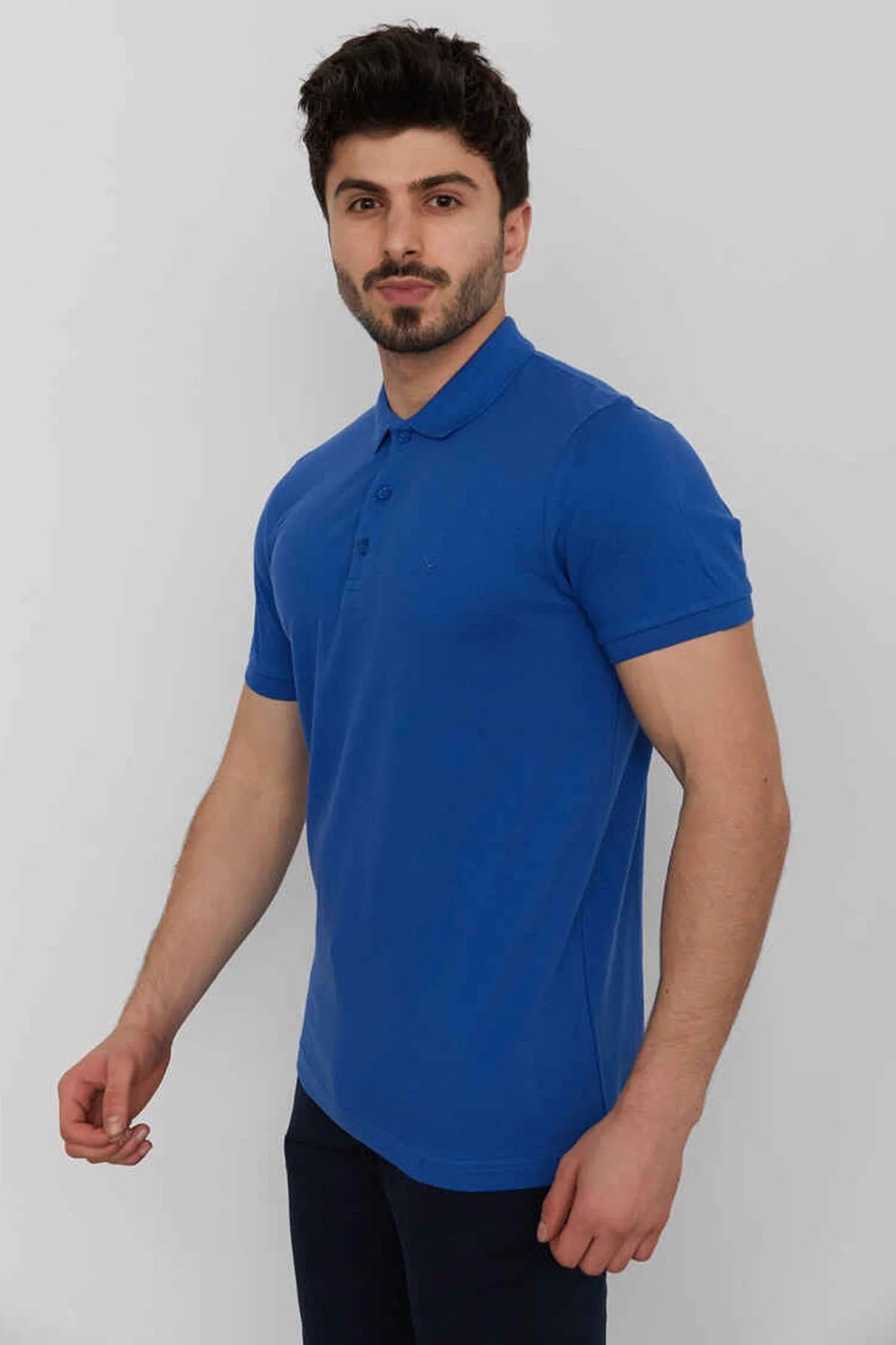 Cazador Btl Polo Yaka Erkek Tişört 4613 Mavi