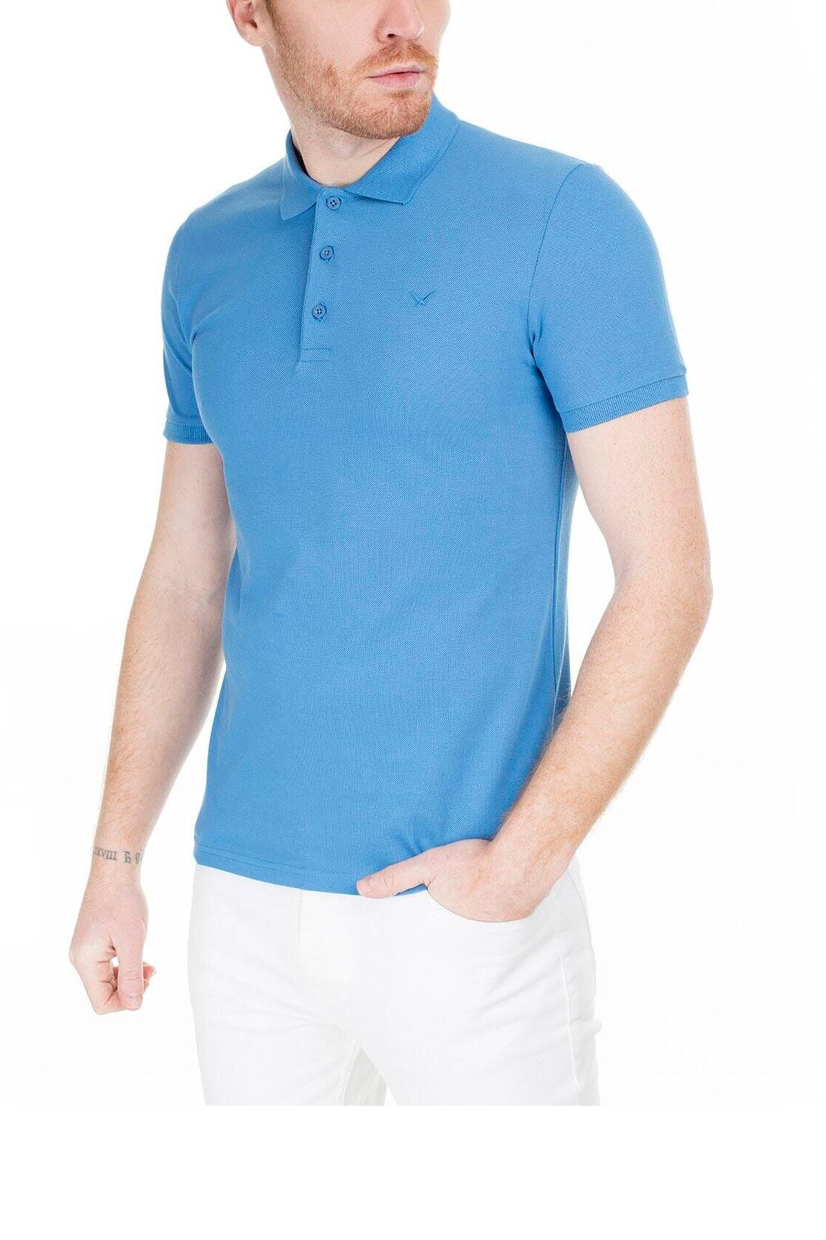 Cazador Btl Polo Yaka Erkek Tişört 4613 Mavi