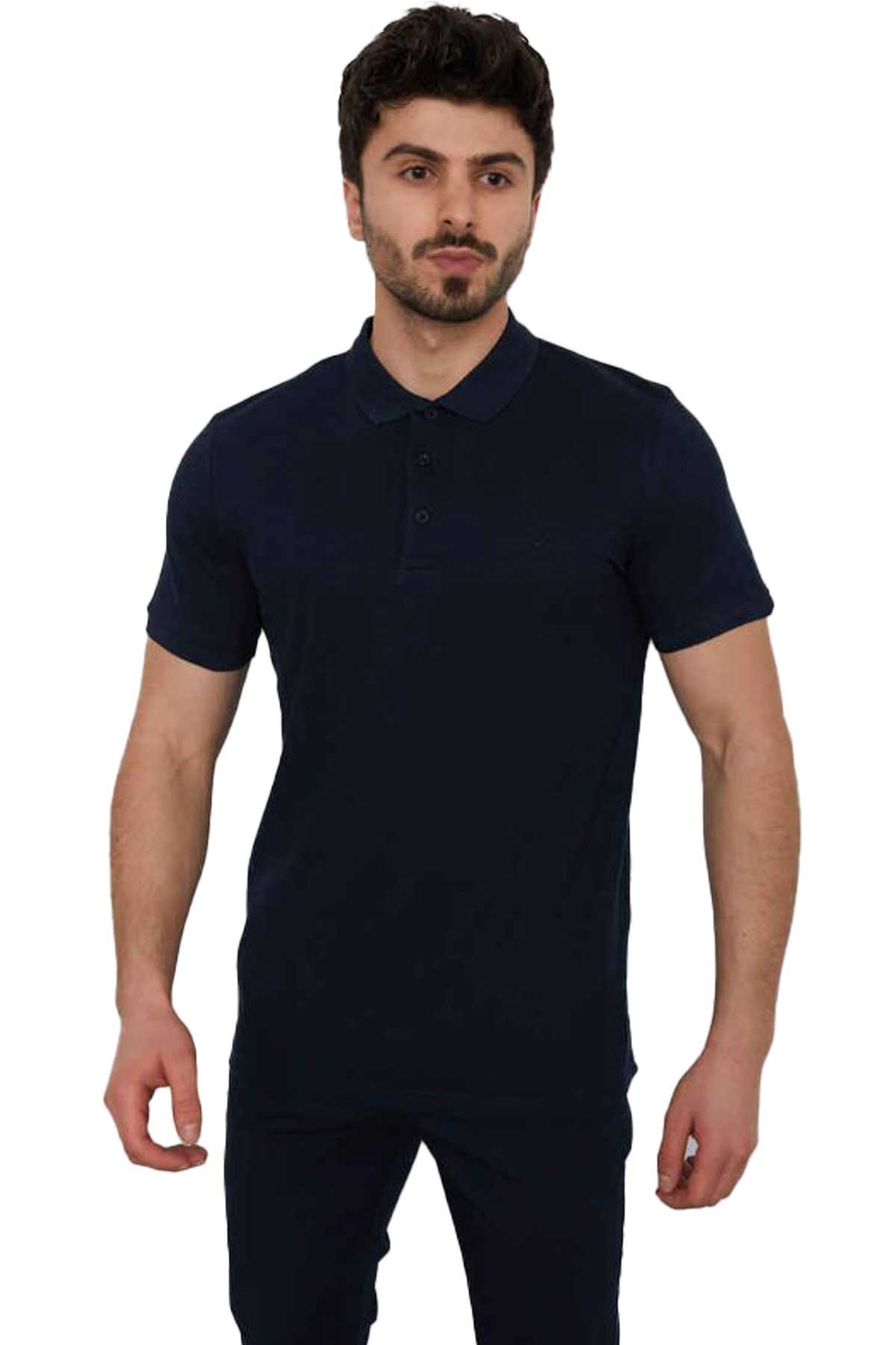 Cazador Btl Polo Yaka Erkek Tişört 4613 İndigo