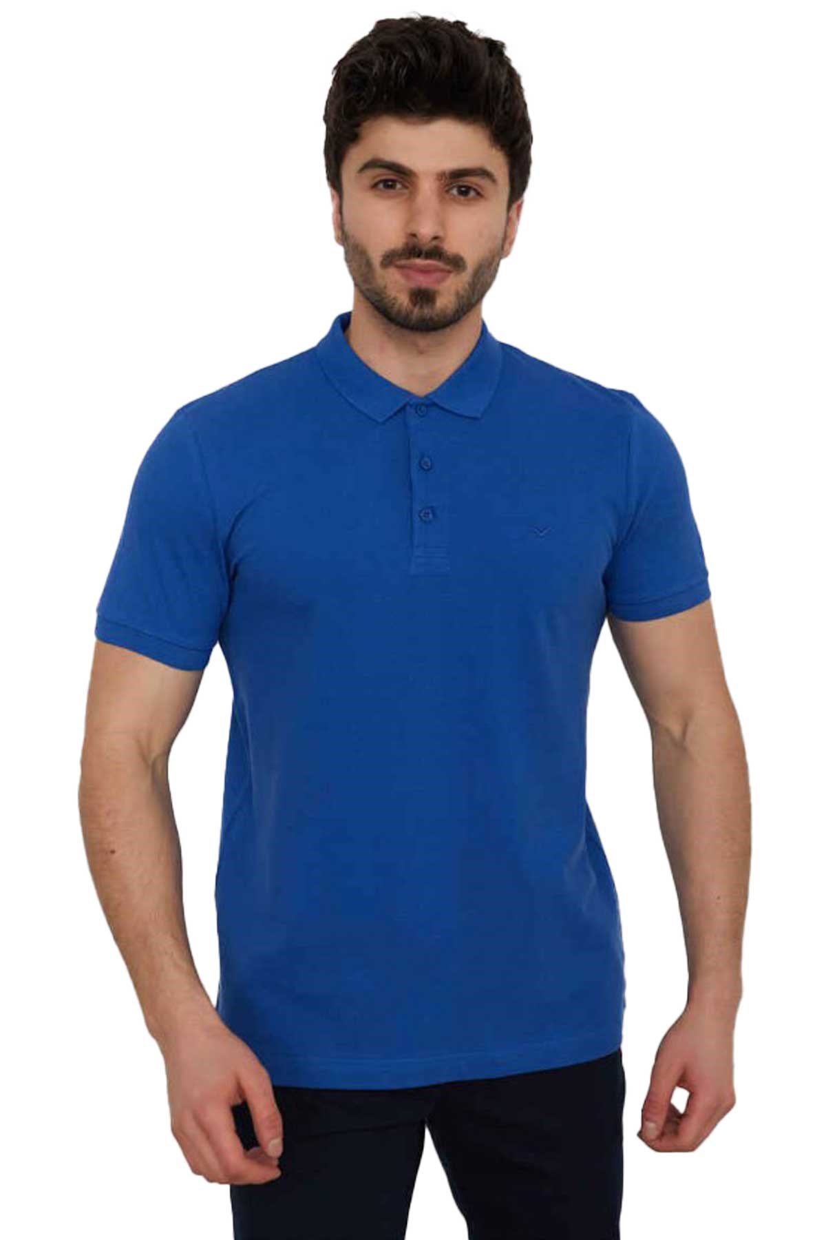 Cazador Btl Polo Yaka Erkek Tişört 4613 Mavi