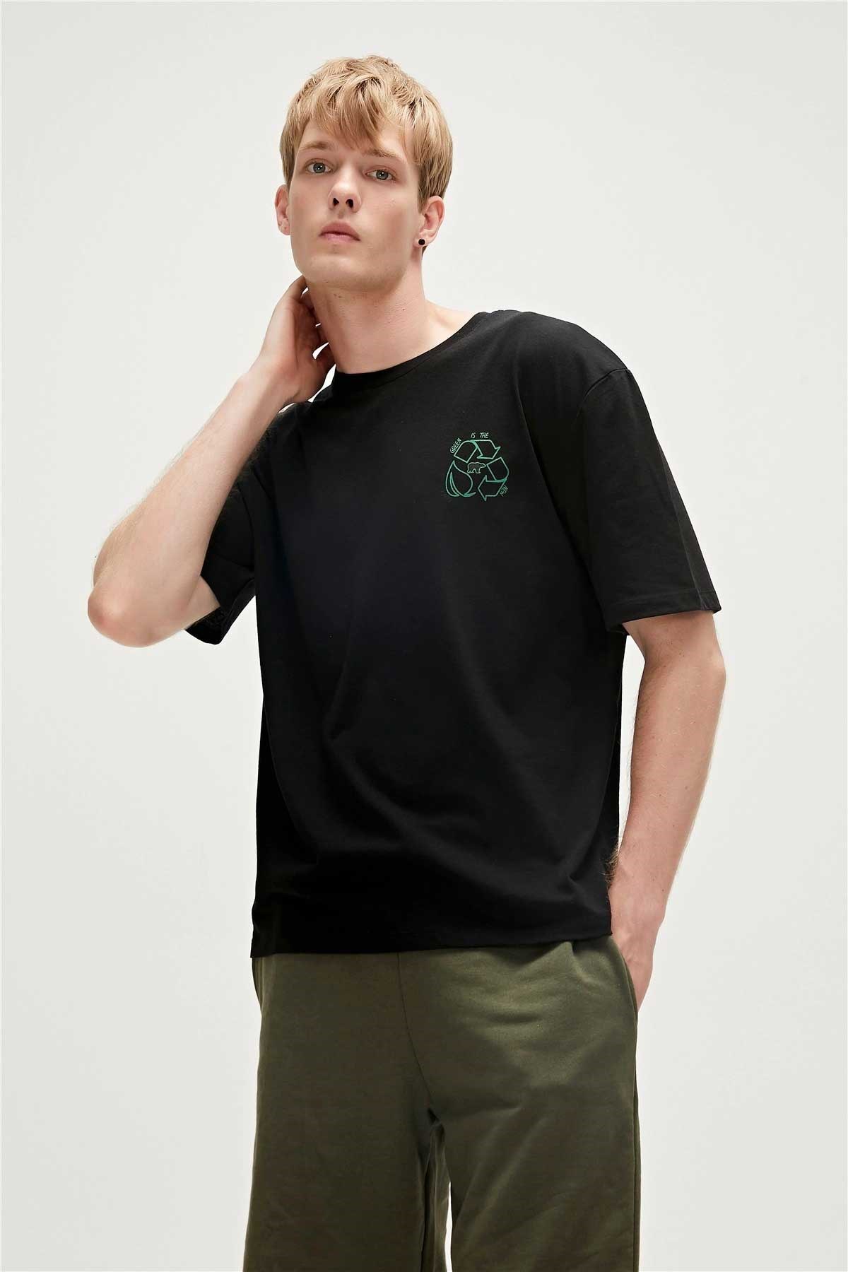 Bad Bear Re-World Erkek Tişört 23.01.07.005-C01 Siyah