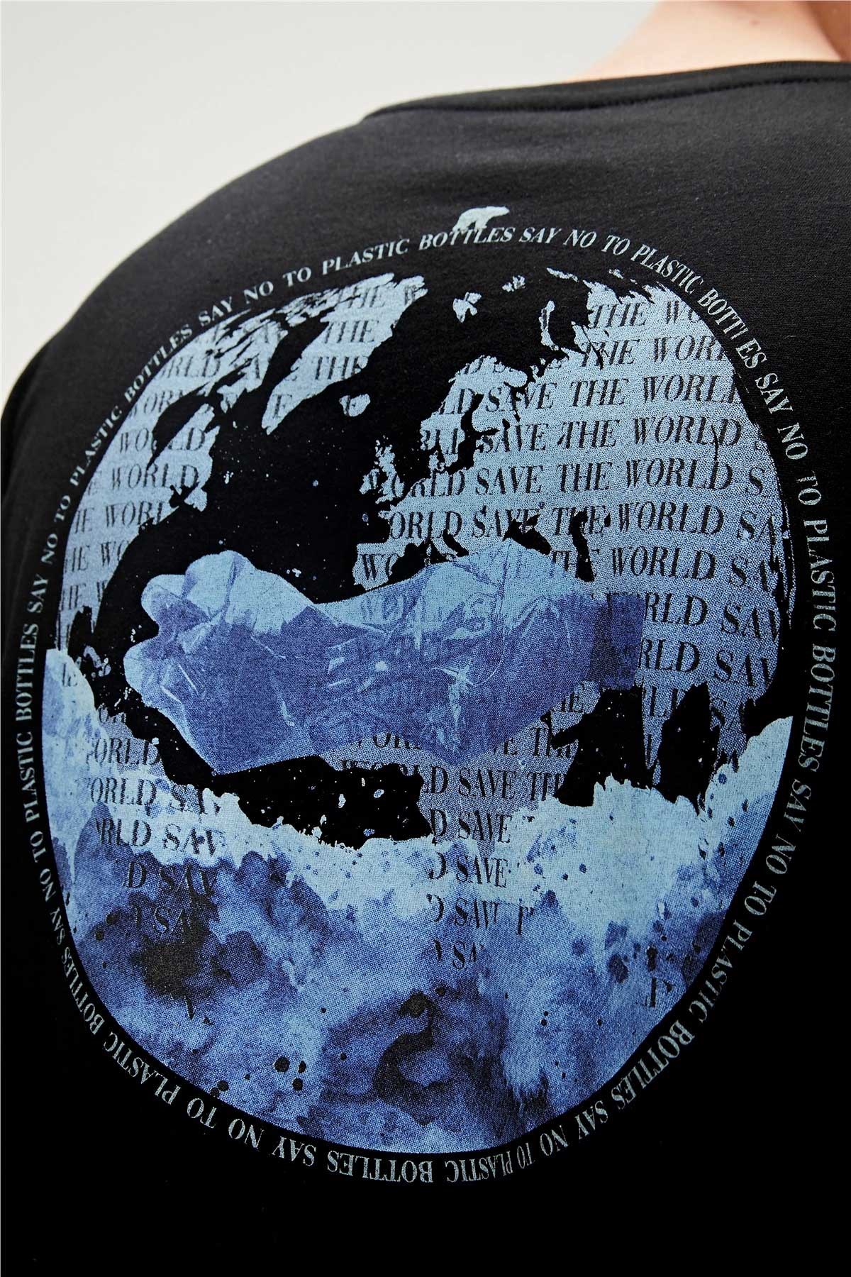 Bad Bear Re-World Erkek Tişört 23.01.07.005-C01 Siyah