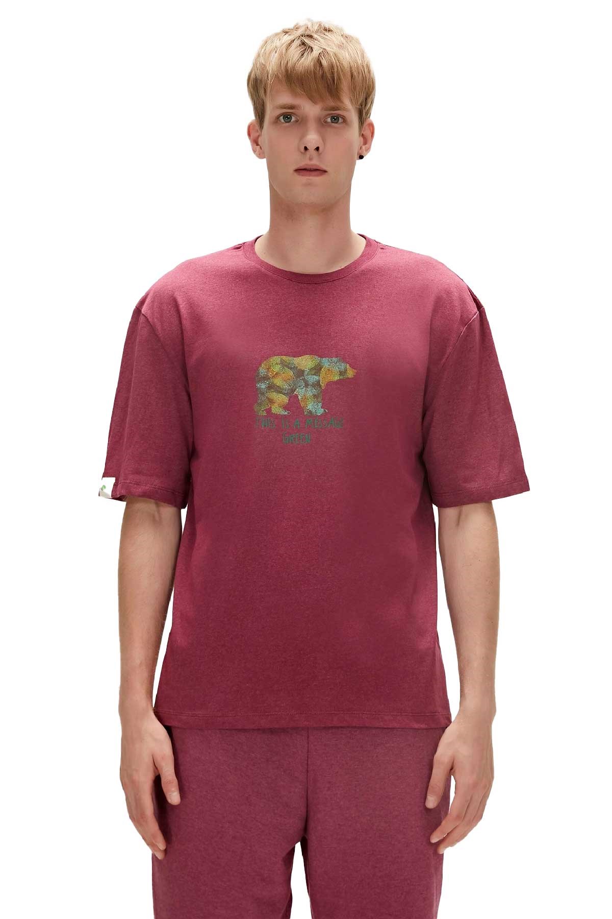 Bad Bear Re-Finger Erkek Tişört 23.01.07.007-C20 Kırmızı