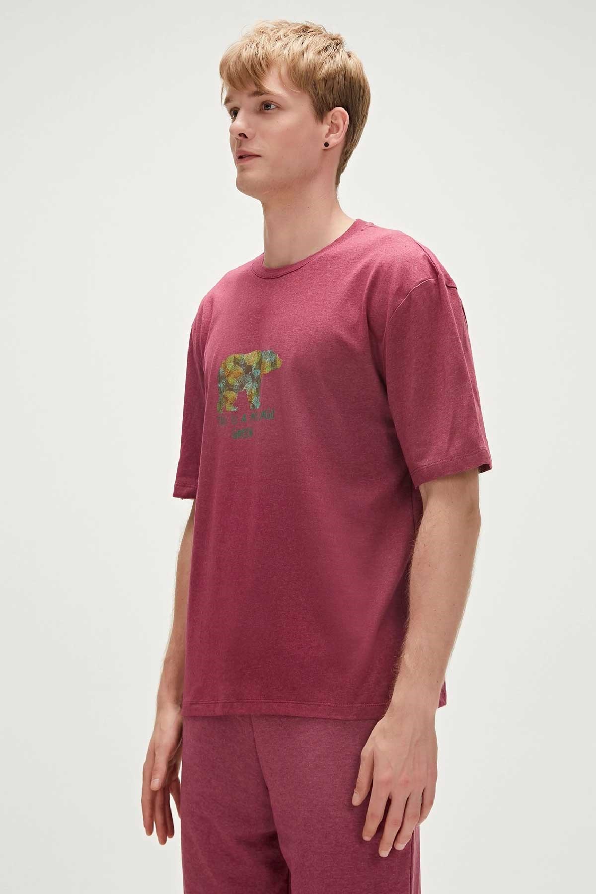 Bad Bear Re-Finger Erkek Tişört 23.01.07.007-C20 Kırmızı