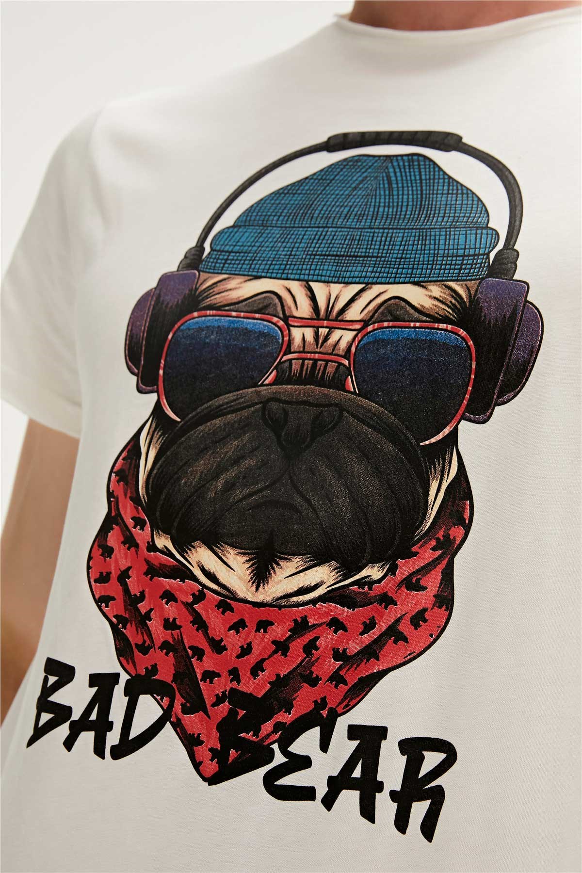 Bad Bear Reckless Erkek Tişört 23.01.07.010-C04 Beyaz
