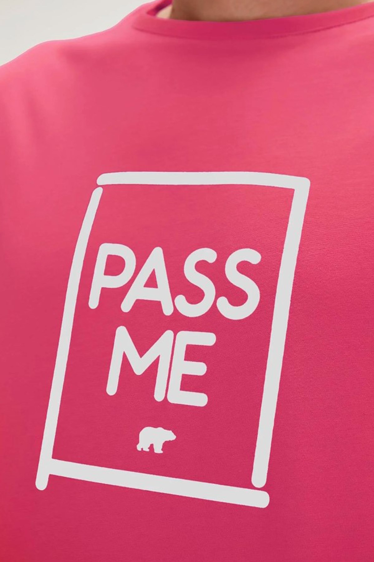 Bad Bear Pass Me Erkek Tişört 23.01.07.022-C124 Pembe