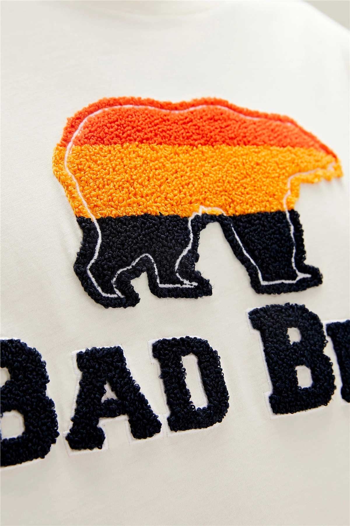 Bad Bear Tripart Erkek Tişört 23.01.07.027-C04 Beyaz