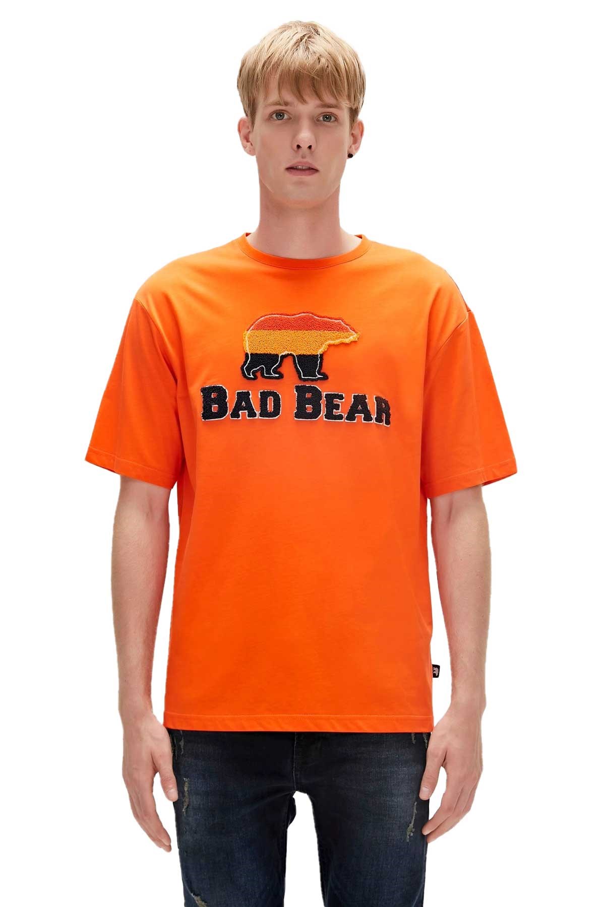 Bad Bear Tripart Erkek Tişört 23.01.07.027-C38 Turuncu
