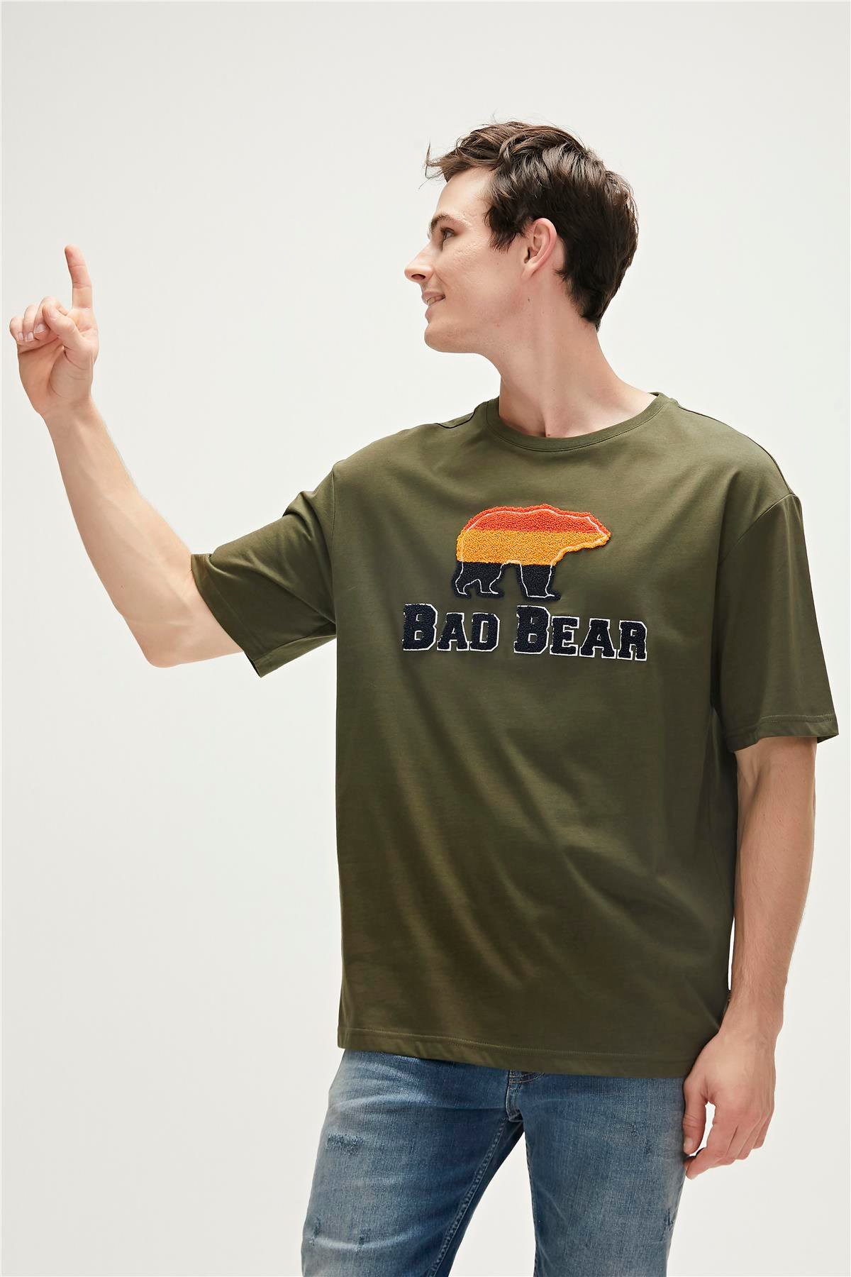 Bad Bear Tripart Erkek Tişört 23.01.07.027-C70 Haki