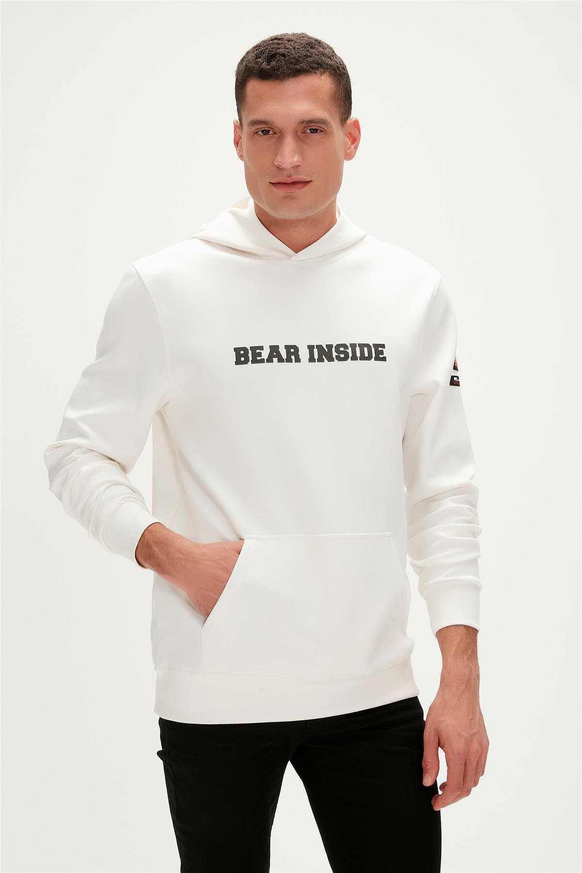 Bad Bear Arthur Erkek Sweatshirt 23.02.12.002-C108 Beyaz
