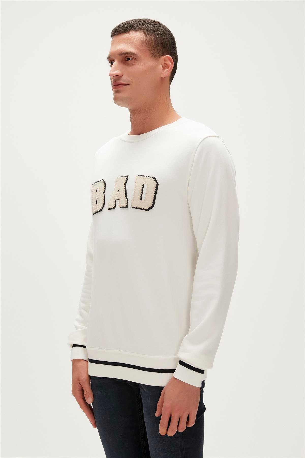 Bad Bear Erkek Sweatshirt 23.02.12.013-C04 Beyaz