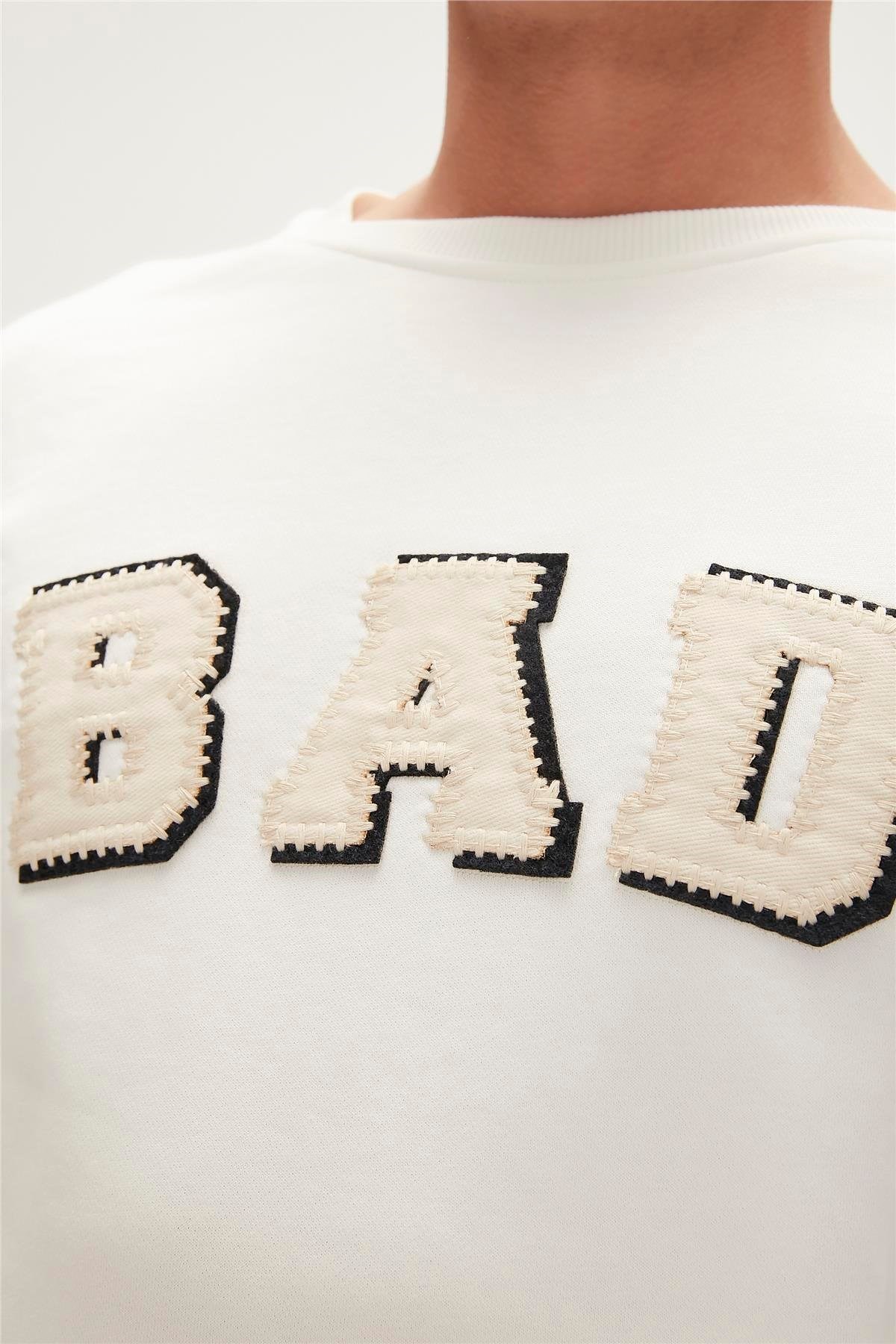 Bad Bear Erkek Sweatshirt 23.02.12.013-C04 Beyaz