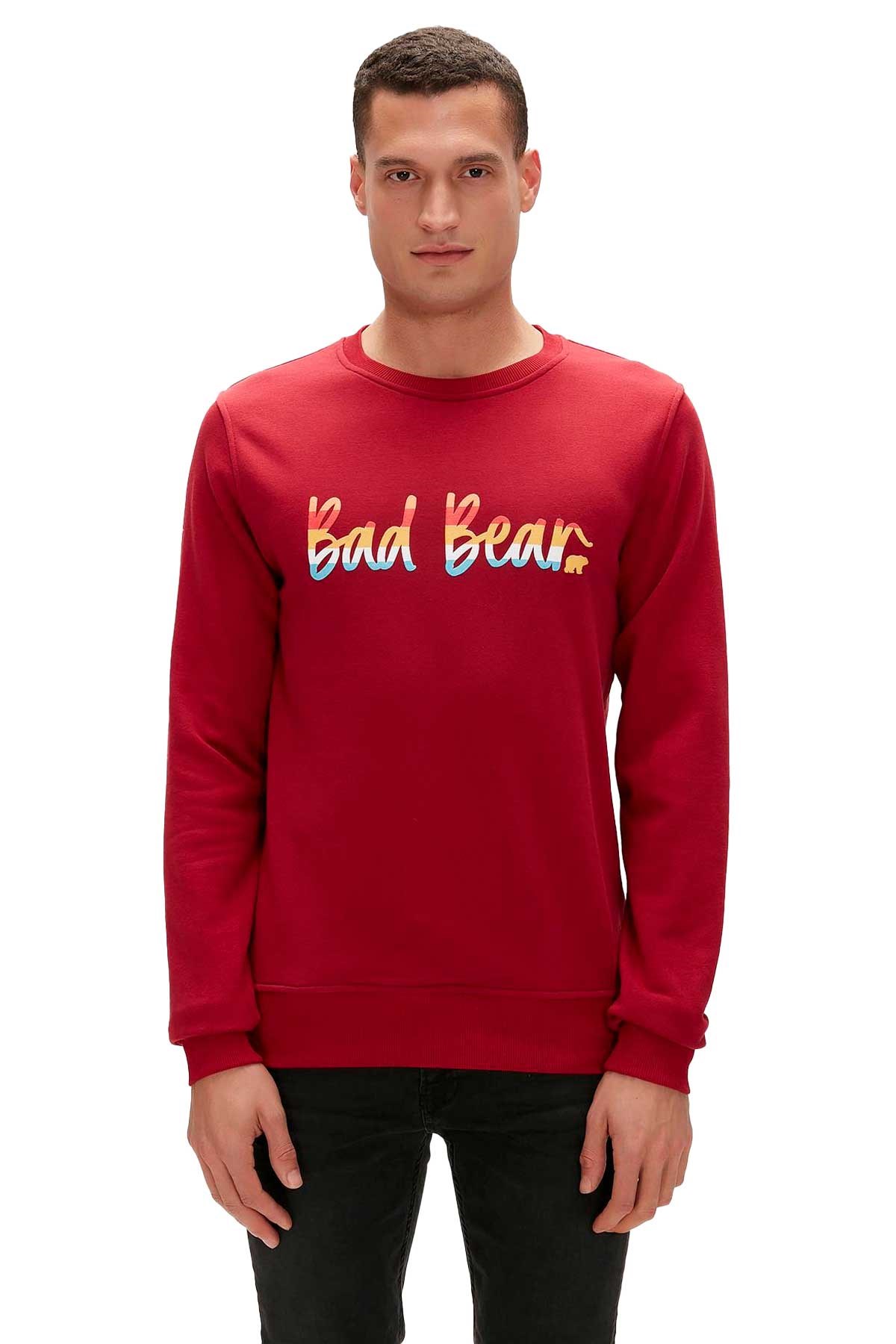 Bad Bear Erkek Sweatshirt 23.02.12.016-C20 Kırmızı
