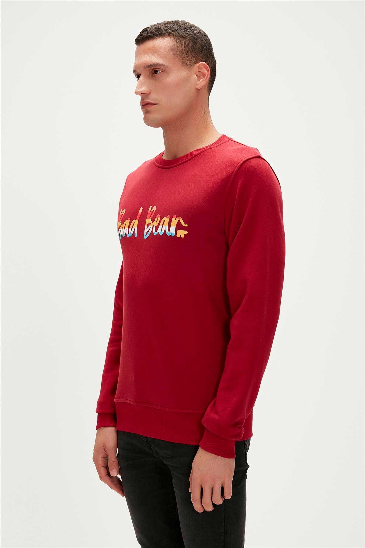Bad Bear Erkek Sweatshirt 23.02.12.016-C20 Kırmızı
