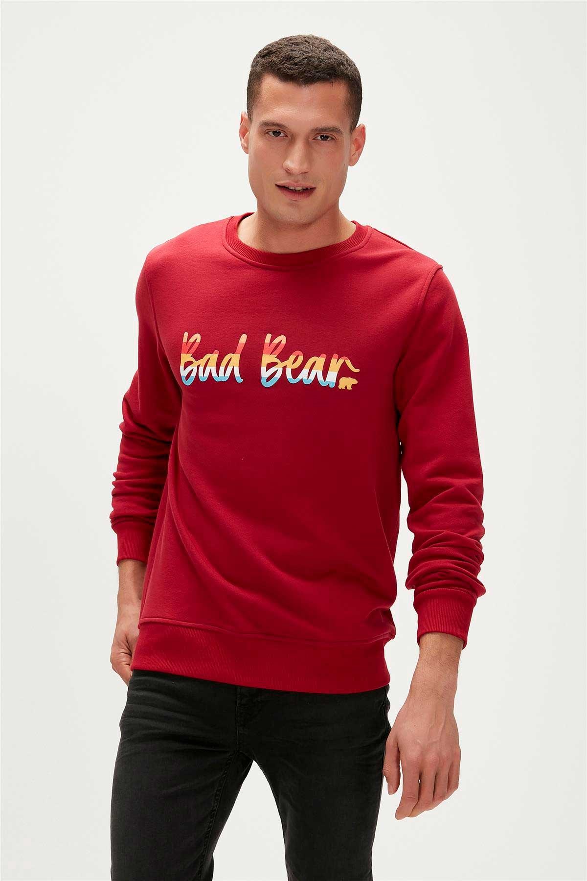 Bad Bear Erkek Sweatshirt 23.02.12.016-C20 Kırmızı