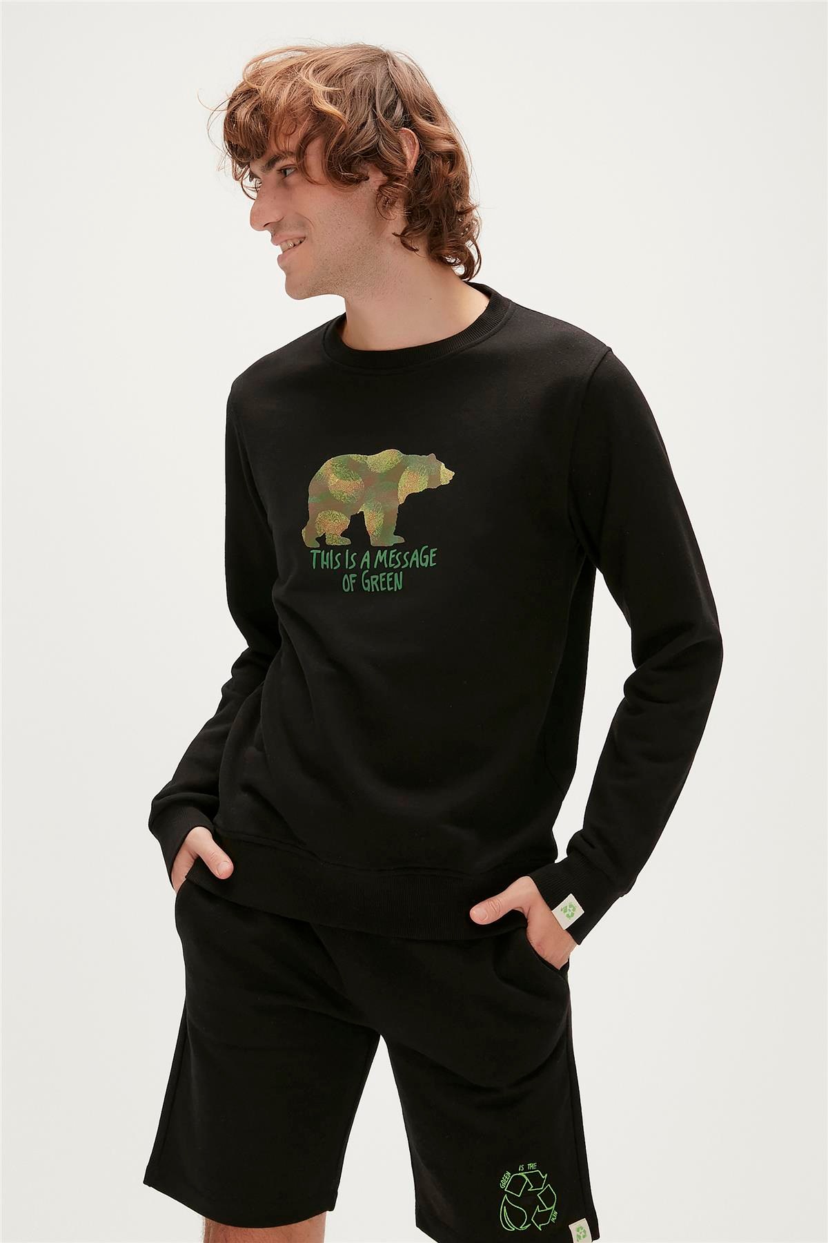 Bad Bear Erkek Sweatshirt 23.02.12.033-C01 Siyah