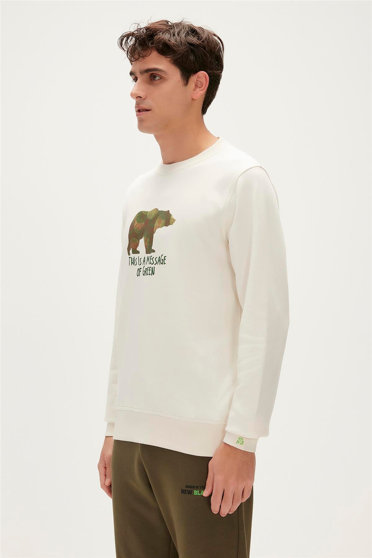 Bad Bear Erkek Sweatshirt 23.02.12.033-C108 Beyaz