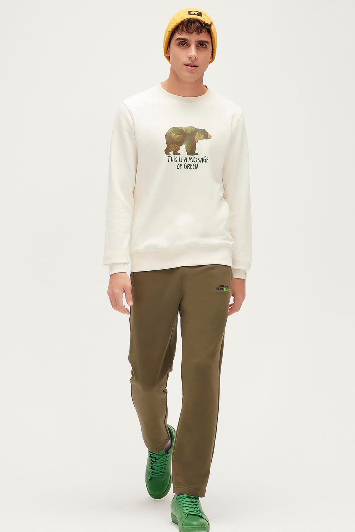 Bad Bear Erkek Sweatshirt 23.02.12.033-C108 Beyaz