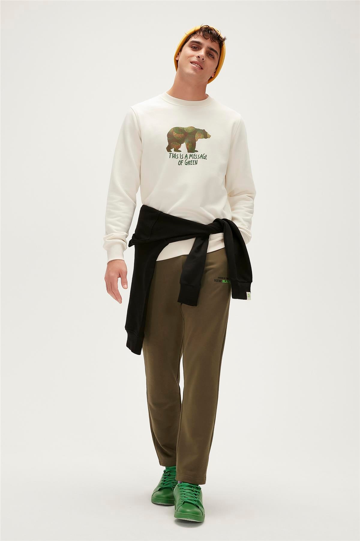 Bad Bear Erkek Sweatshirt 23.02.12.033-C108 Beyaz
