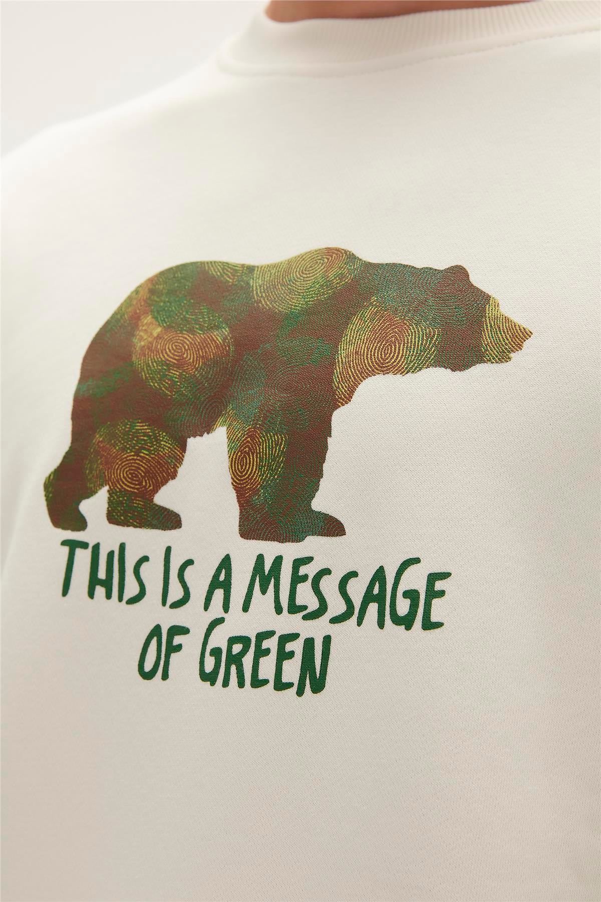 Bad Bear Erkek Sweatshirt 23.02.12.033-C108 Beyaz