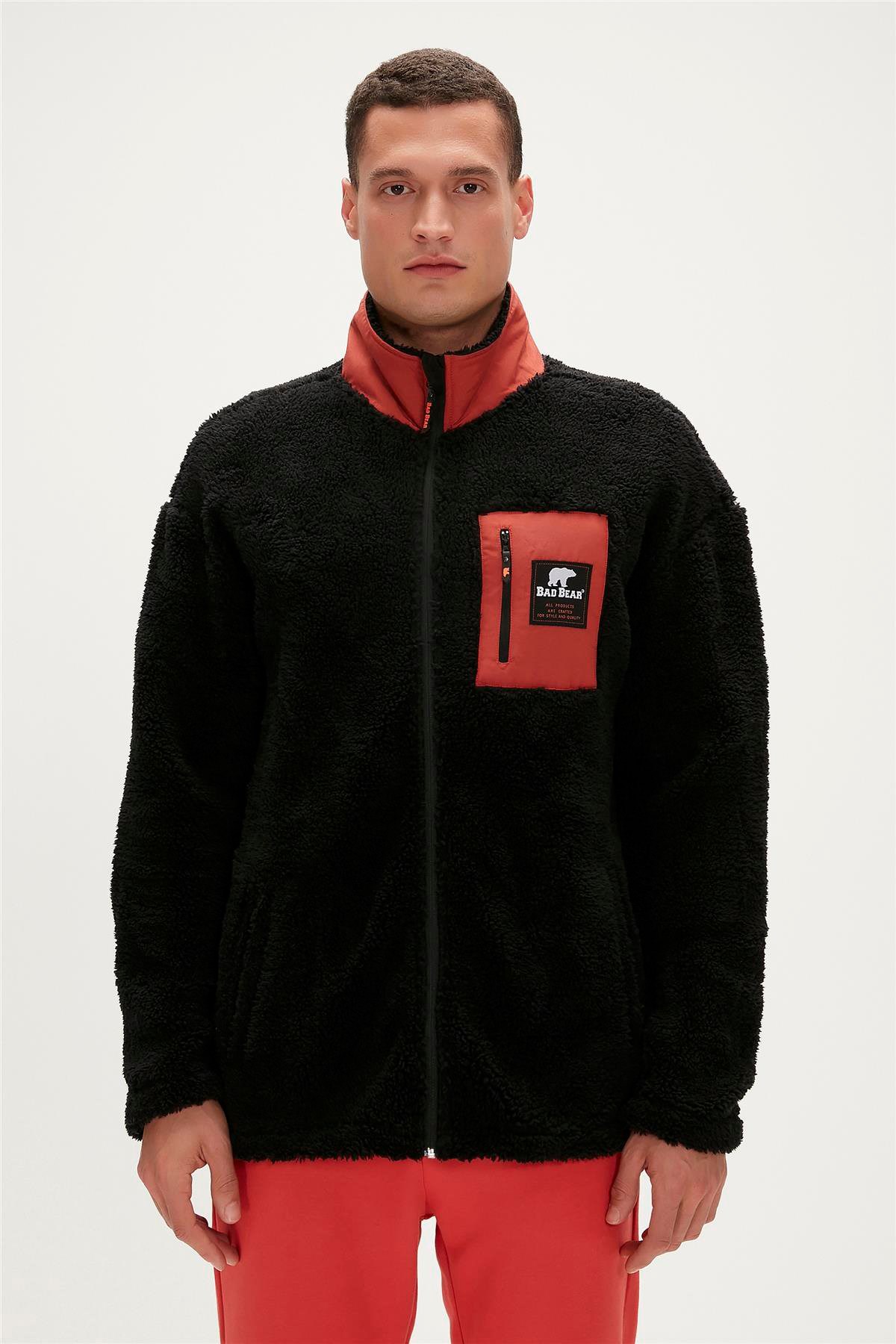 Bad Bear Ryan Erkek Peluş Sweatshirt 23.02.29.009-C01 Siyah