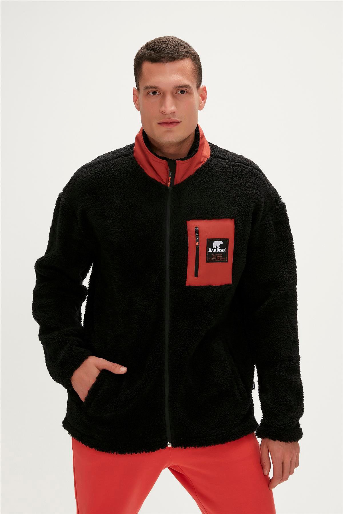 Bad Bear Ryan Erkek Peluş Sweatshirt 23.02.29.009-C01 Siyah