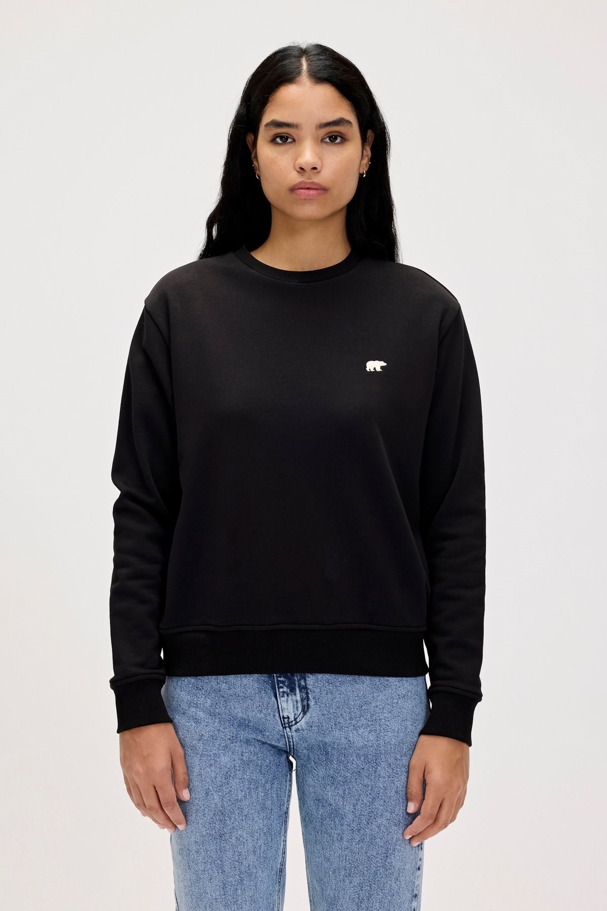 Bad Bear Basic Kadın Sweatshirt 23.04.12.001-C01 Siyah