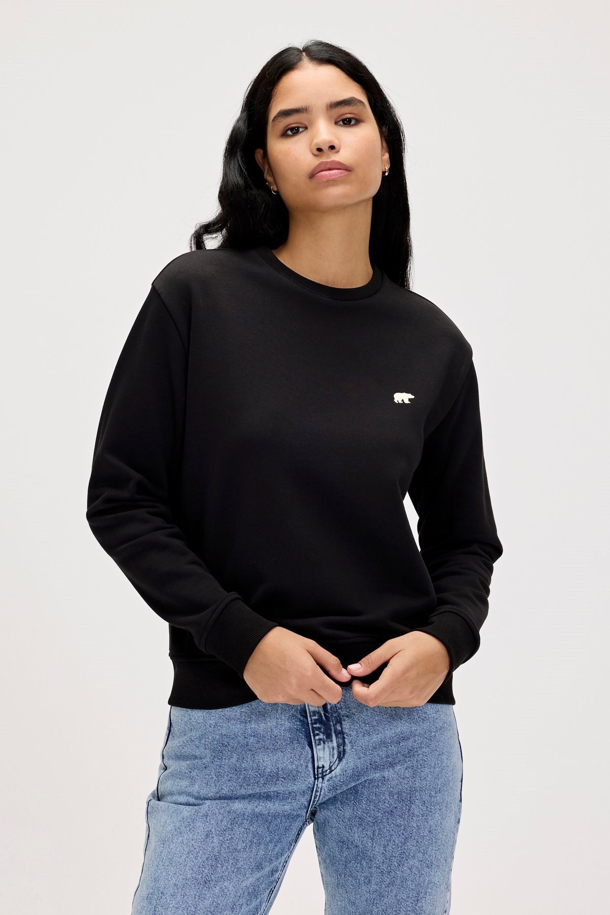 Bad Bear Basic Kadın Sweatshirt 23.04.12.001-C01 Siyah