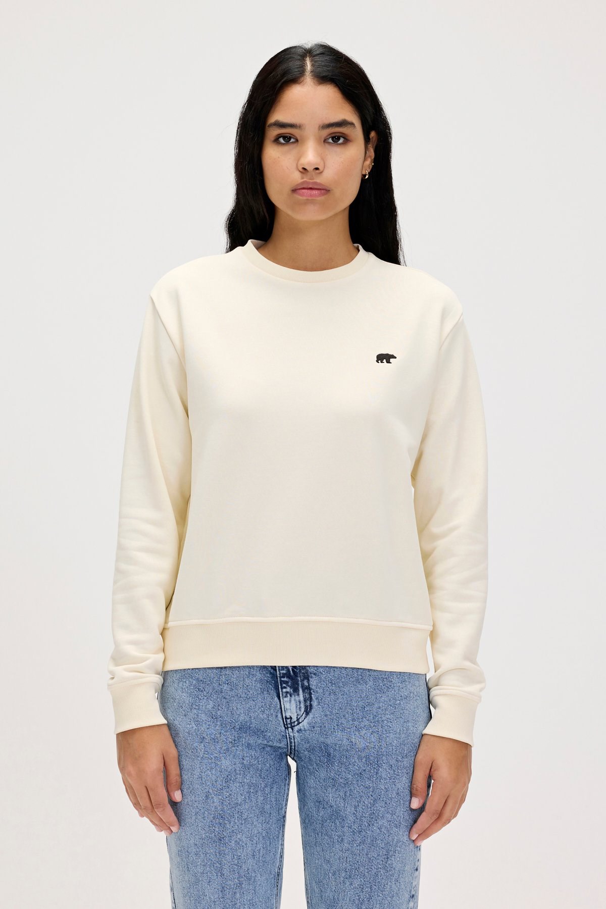 Bad Bear Basic Kadın Sweatshirt 23.04.12.001-C108 Beyaz
