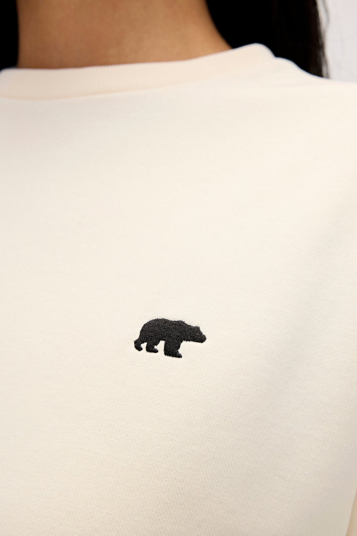 Bad Bear Basic Kadın Sweatshirt 23.04.12.001-C108 Beyaz