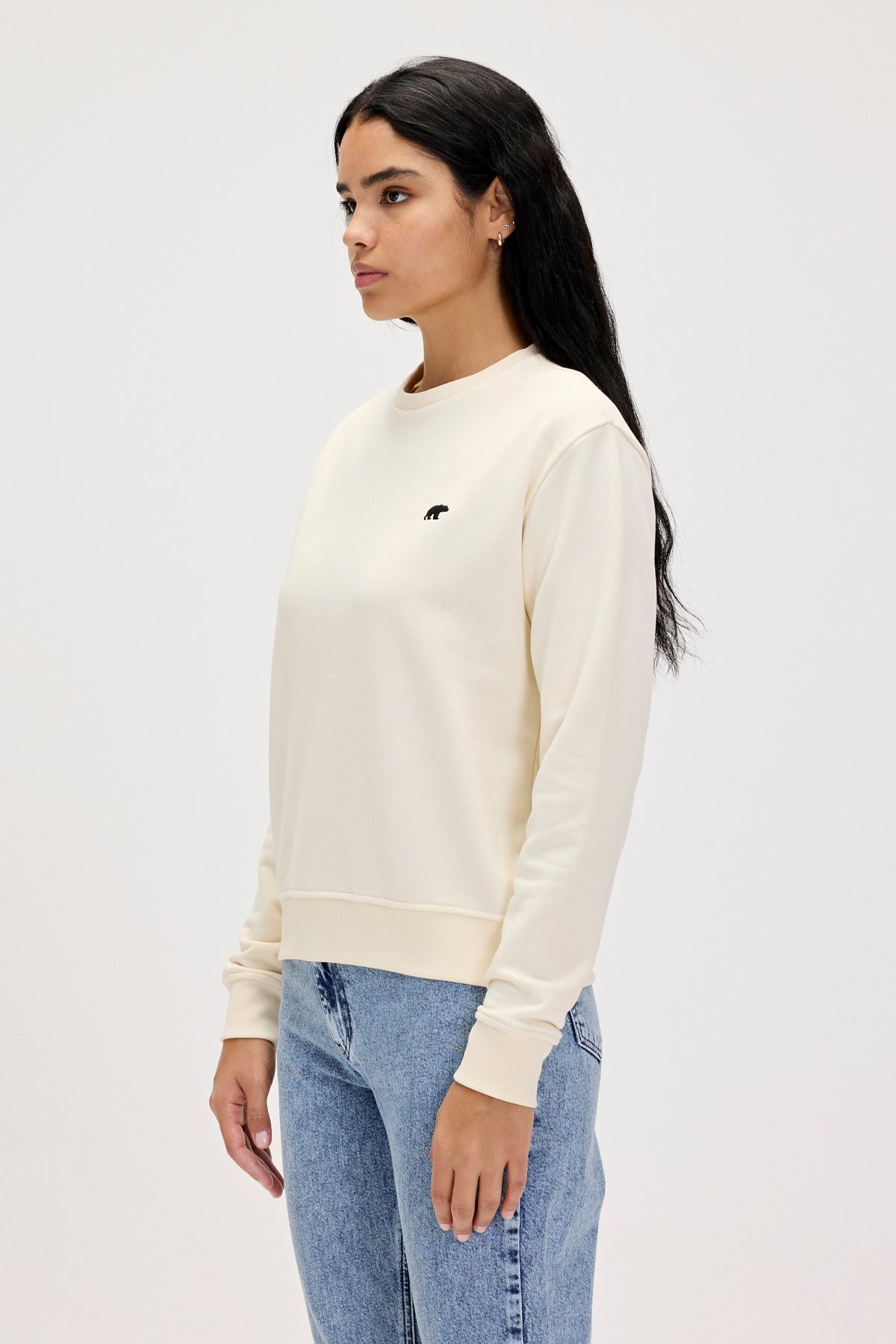 Bad Bear Basic Kadın Sweatshirt 23.04.12.001-C108 Beyaz